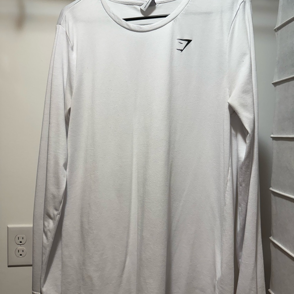 Gymshark White Long Sleeve Tee